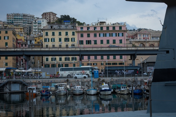 Genova : galata Museo del Mare - Darsena - via Antonio Gramsci - strada Aldo Moro
